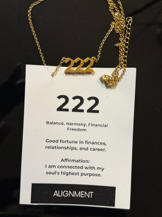 222 Angel Number Necklace